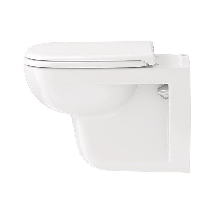 Set vas WC Duravit 45351900A1, D-Code, montaj suspendat, tip clatire jet de apa, tip evacuare orizontala, alb [1]
