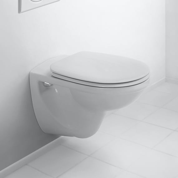 Vas WC Duravit 0184090000, D-Code, montaj suspendat, tip clatire jet de apa, tip evacuare orizontala, alb [7]