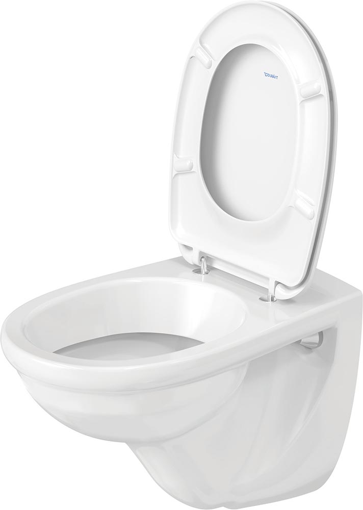 Vas WC Duravit 0184090000, D-Code, montaj suspendat, tip clatire jet de apa, tip evacuare orizontala, alb [2]