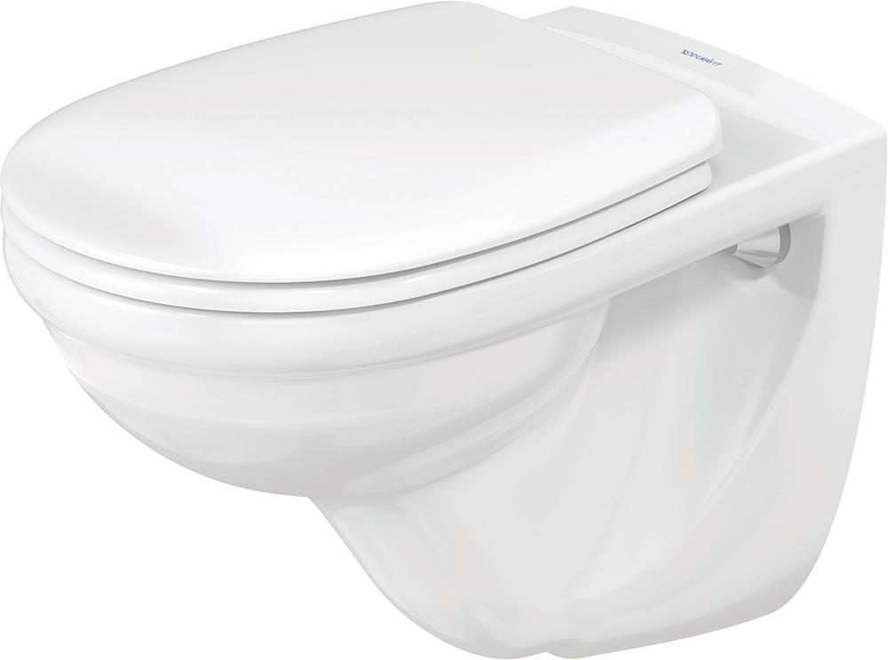 Vas WC Duravit 0184090000, D-Code, montaj suspendat, tip clatire jet de apa, tip evacuare orizontala, alb [6]