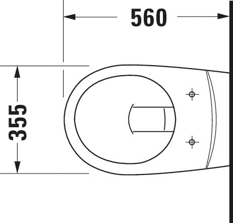 Vas WC Duravit 0184090000, D-Code, montaj suspendat, tip clatire jet de apa, tip evacuare orizontala, alb [8]