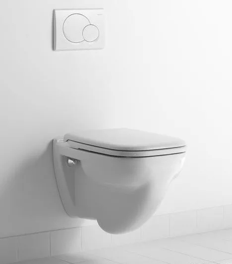 Vas WC Duravit 22100900002, D-Code, montaj suspendat, tip clatire jet de apa, tip evacuare orizontala, alb [1]
