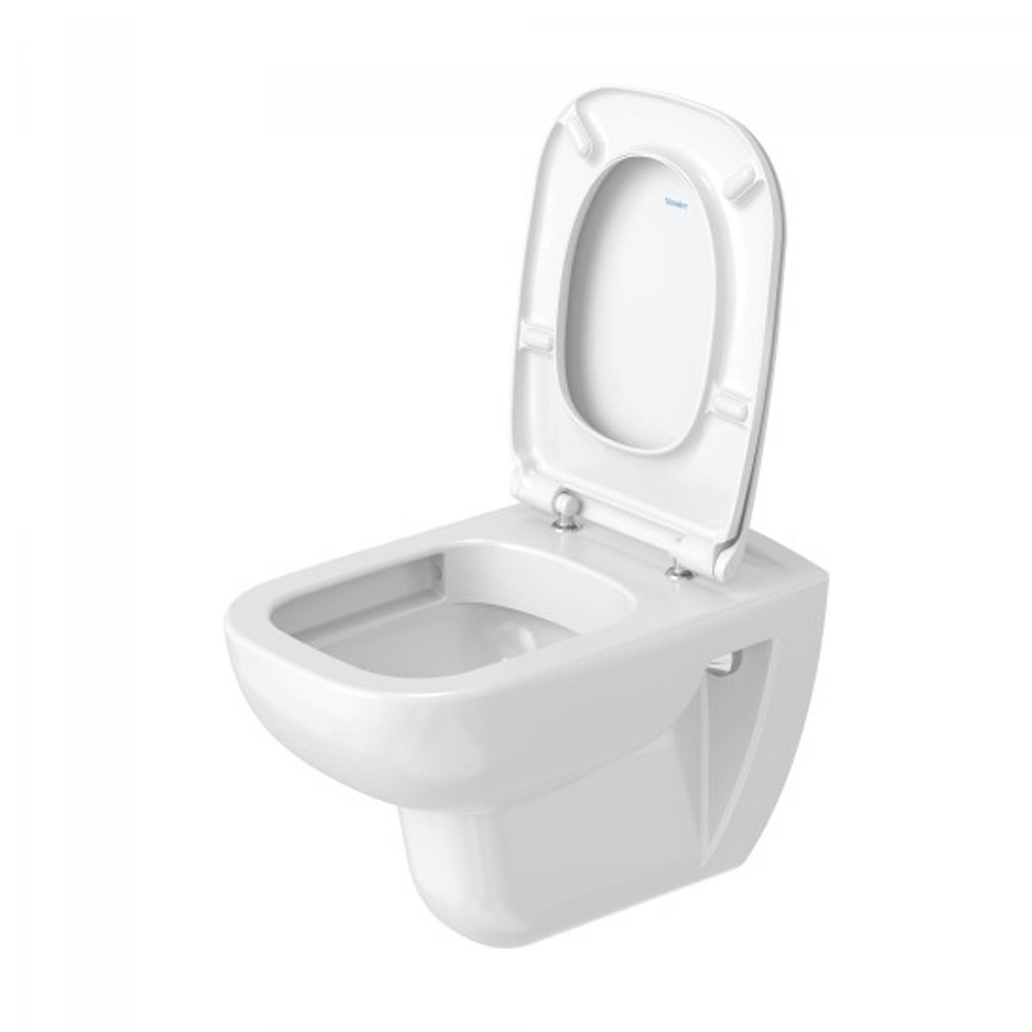 Set vas WC Duravit 45700900A1, D-Code, montaj suspendat, zona montaj interior, tip clatire jet de apa, alb [2]