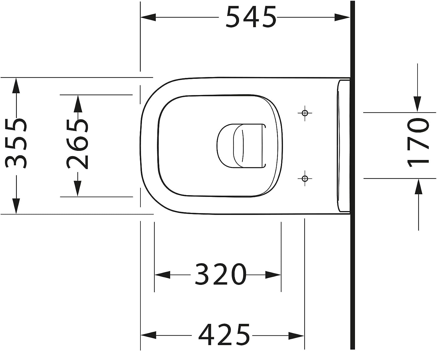 Set vas WC Duravit 45700900A1, D-Code, montaj suspendat, zona montaj interior, tip clatire jet de apa, alb [13]