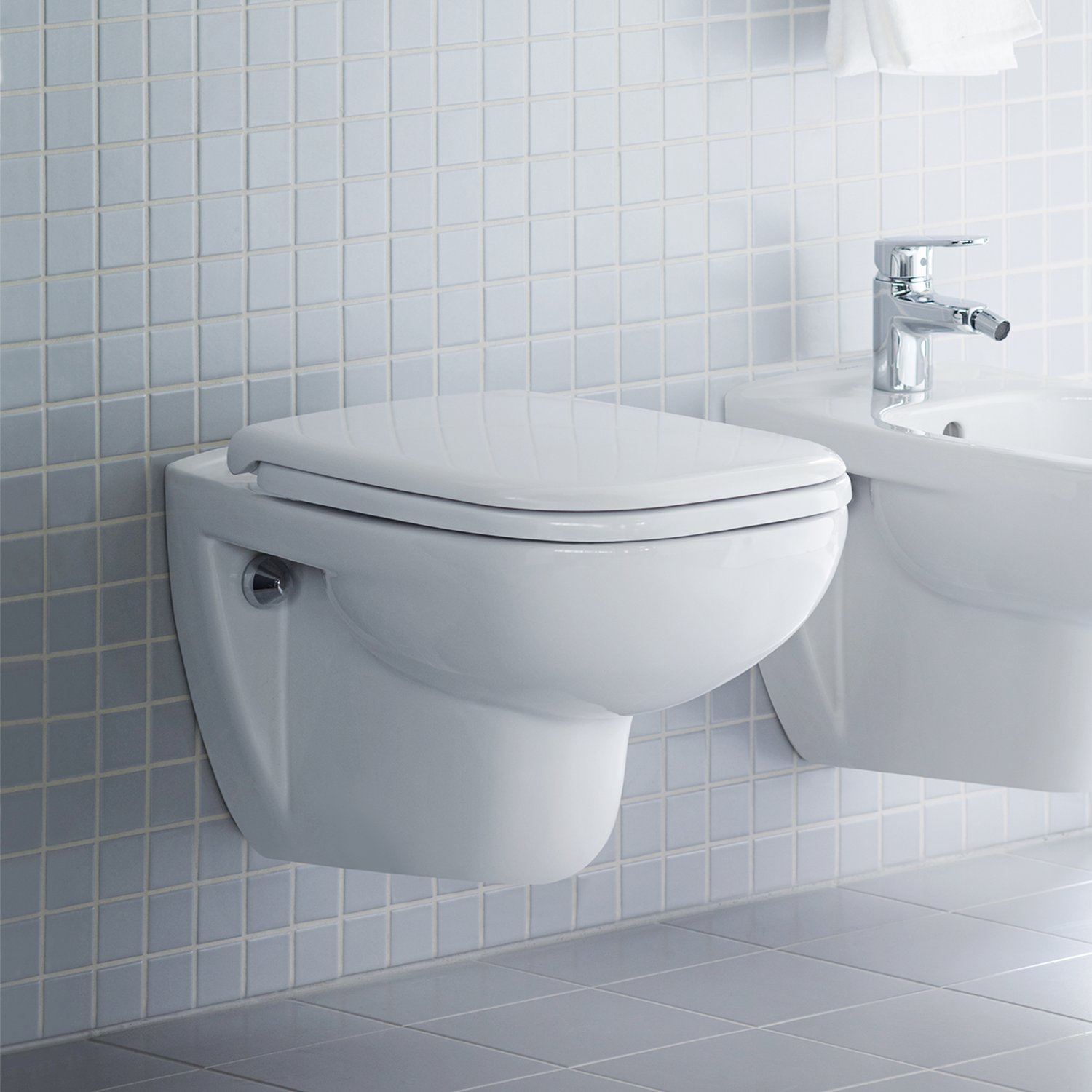 Vas WC Duravit 25700900002, D-Code, montaj suspendat, tip clatire jet de apa, tip evacuare orizontala, alb [6]