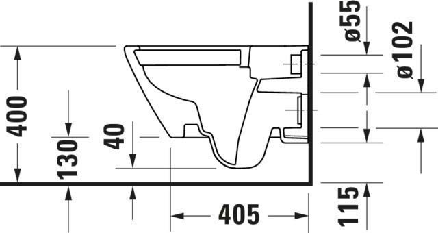 Vas WC Duravit 2578090000, D-Neo, montaj suspendat, zona montaj interior, tip clatire jet de apa, alb [16]