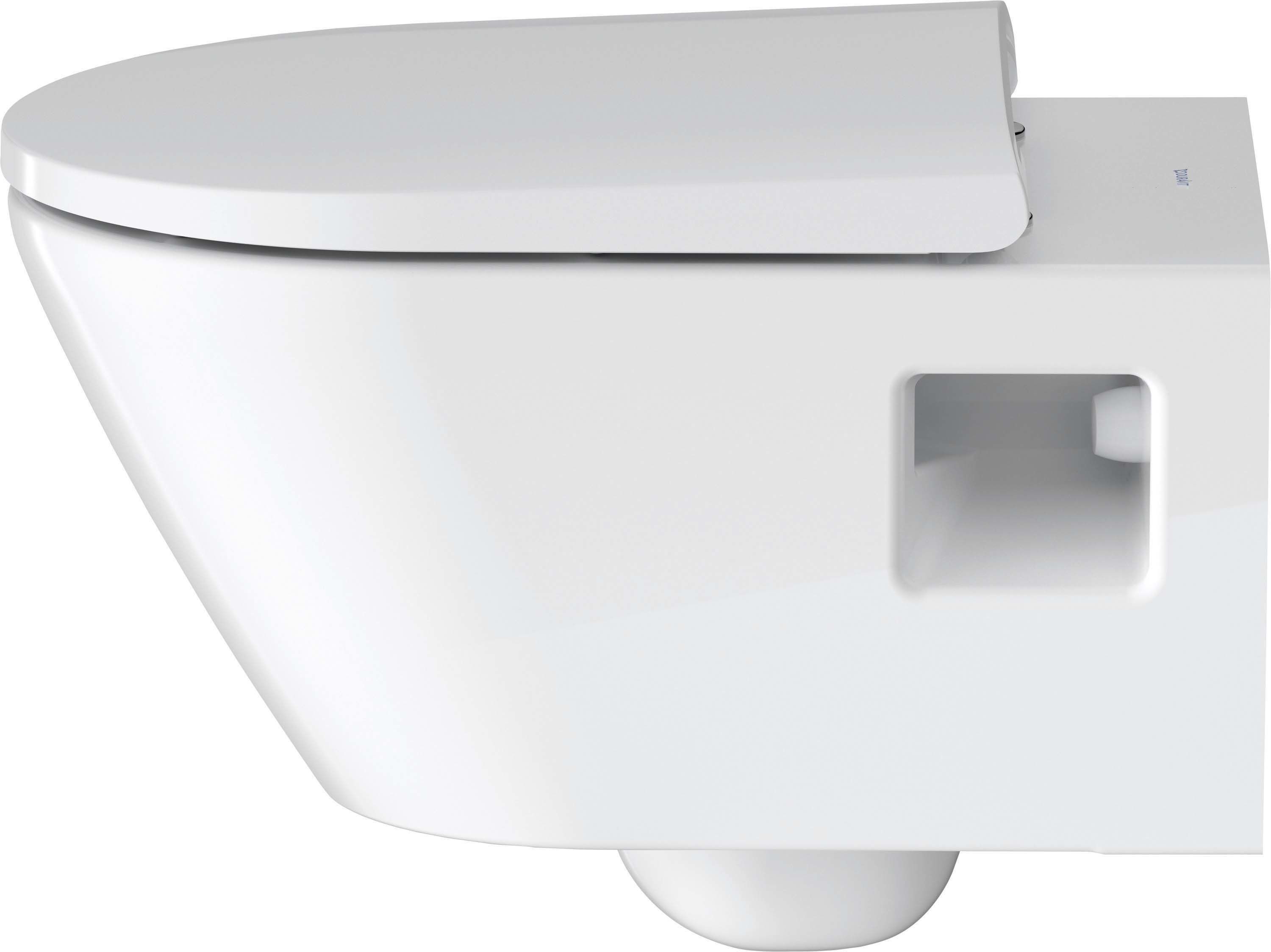 Set vas WC Duravit 45780900A1, D-Neo, montaj suspendat, tip clatire jet de apa, tip evacuare orizontala, alb [1]