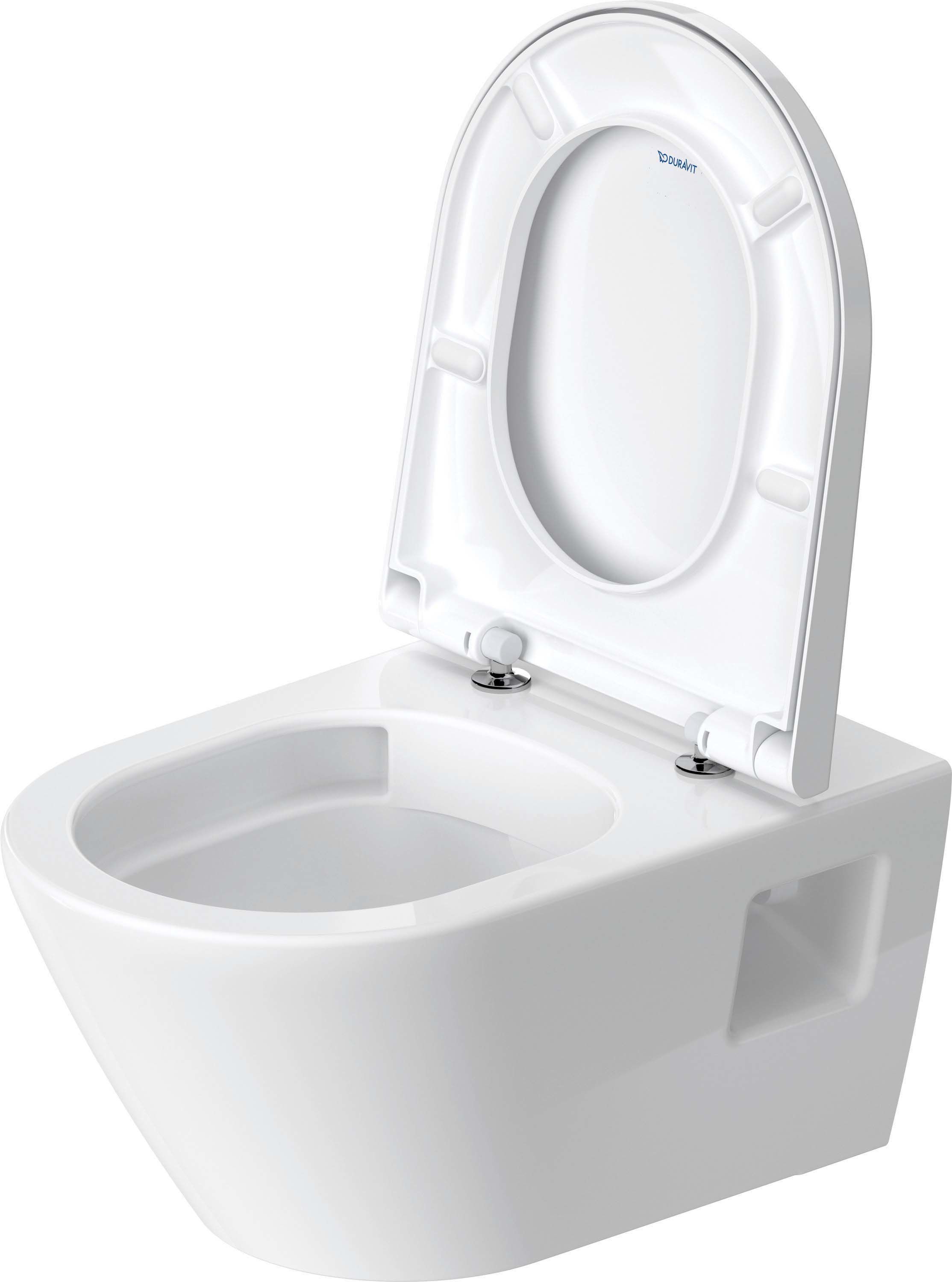 Set vas WC Duravit 45780900A1, D-Neo, montaj suspendat, tip clatire jet de apa, tip evacuare orizontala, alb [3]