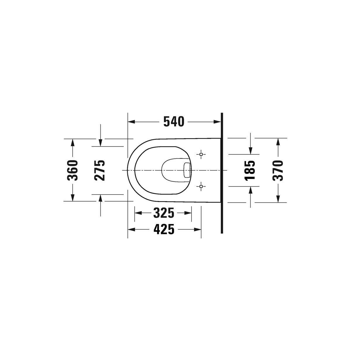 Set vas WC Duravit 45780900A1, D-Neo, montaj suspendat, tip clatire jet de apa, tip evacuare orizontala, alb [23]