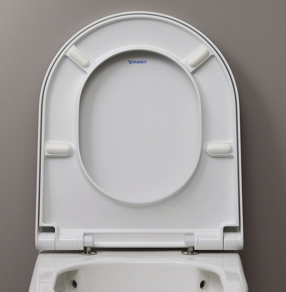 Set vas WC Duravit 45780900A1, D-Neo, montaj suspendat, tip clatire jet de apa, tip evacuare orizontala, alb [10]