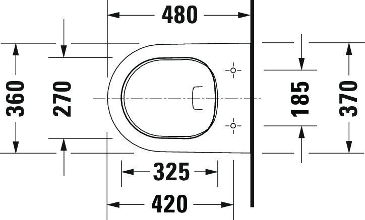 Vas WC Duravit 2588090000, D-Neo, montaj suspendat, zona montaj interior, tip clatire jet de apa, alb [14]