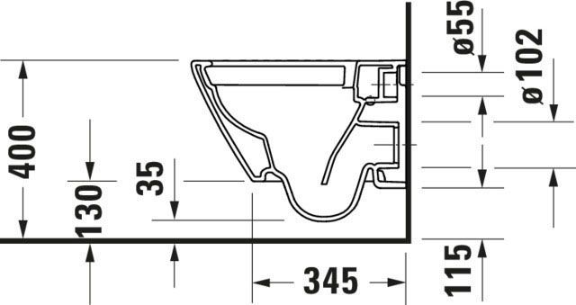 Vas WC Duravit 2588090000, D-Neo, montaj suspendat, zona montaj interior, tip clatire jet de apa, alb [16]