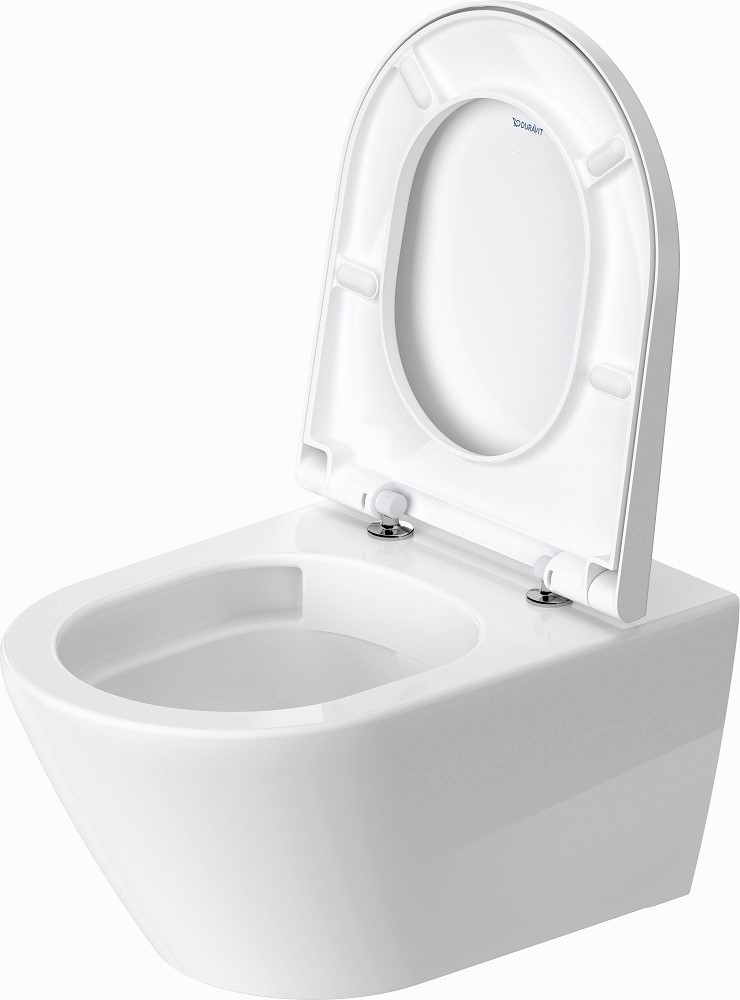 Vas WC Duravit 2577090000, D-Neo, montaj suspendat, tip clatire jet de apa, tip evacuare orizontala, alb [2]