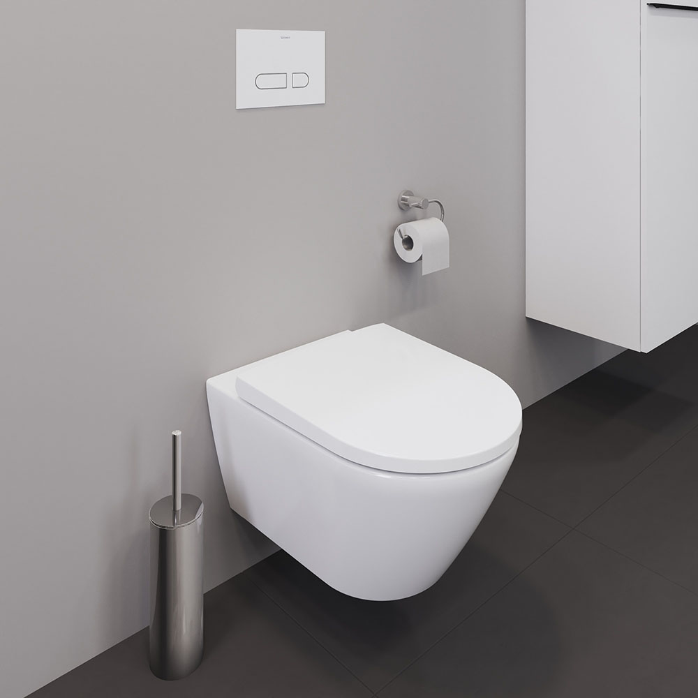 Vas WC Duravit 2577090000, D-Neo, montaj suspendat, tip clatire jet de apa, tip evacuare orizontala, alb [5]