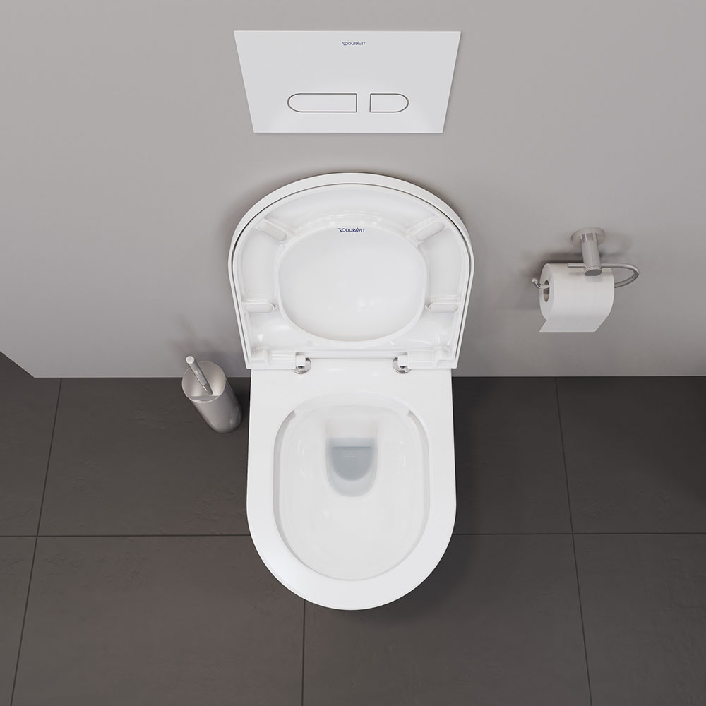 Vas WC Duravit 2577090000, D-Neo, montaj suspendat, tip clatire jet de apa, tip evacuare orizontala, alb [7]
