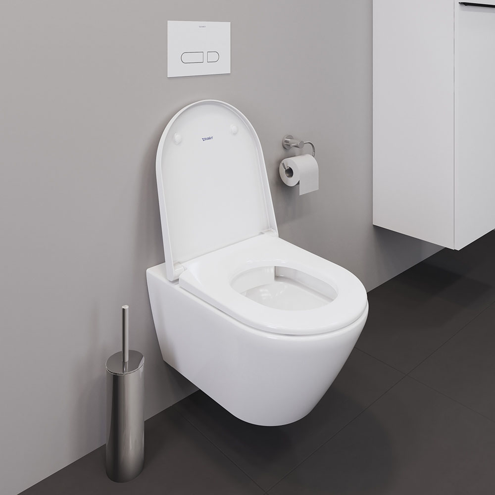 Vas WC Duravit 2577090000, D-Neo, montaj suspendat, tip clatire jet de apa, tip evacuare orizontala, alb [8]