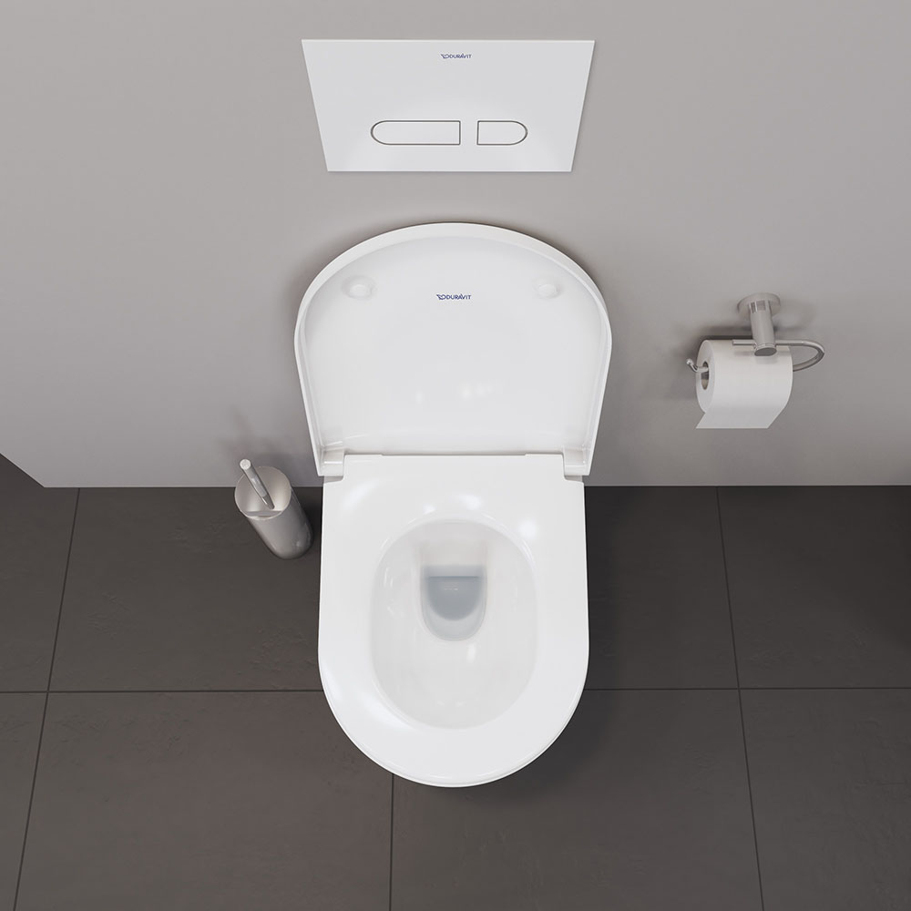 Vas WC Duravit 2577090000, D-Neo, montaj suspendat, tip clatire jet de apa, tip evacuare orizontala, alb [9]