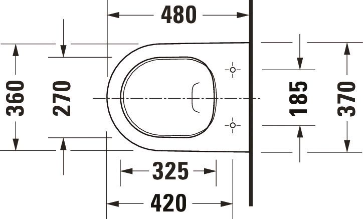 Vas WC Duravit 2587090000, D-Neo, montaj suspendat, tip clatire jet de apa, tip evacuare orizontala, alb [16]
