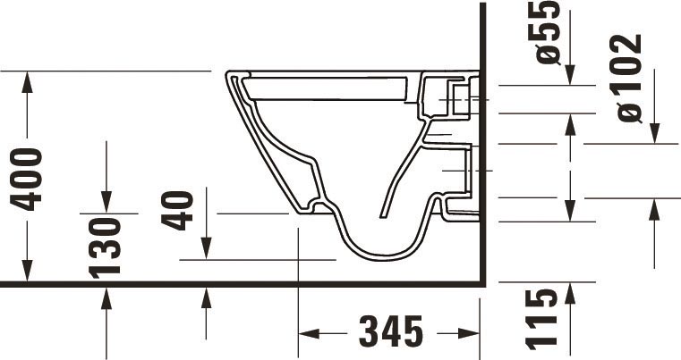 Vas WC Duravit 2587090000, D-Neo, montaj suspendat, tip clatire jet de apa, tip evacuare orizontala, alb [17]