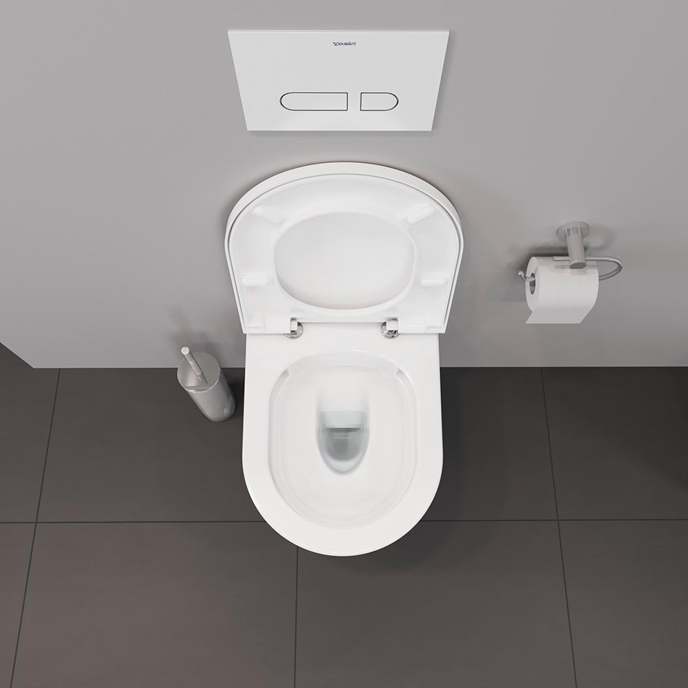 Vas WC Duravit 2587090000, D-Neo, montaj suspendat, tip clatire jet de apa, tip evacuare orizontala, alb [11]