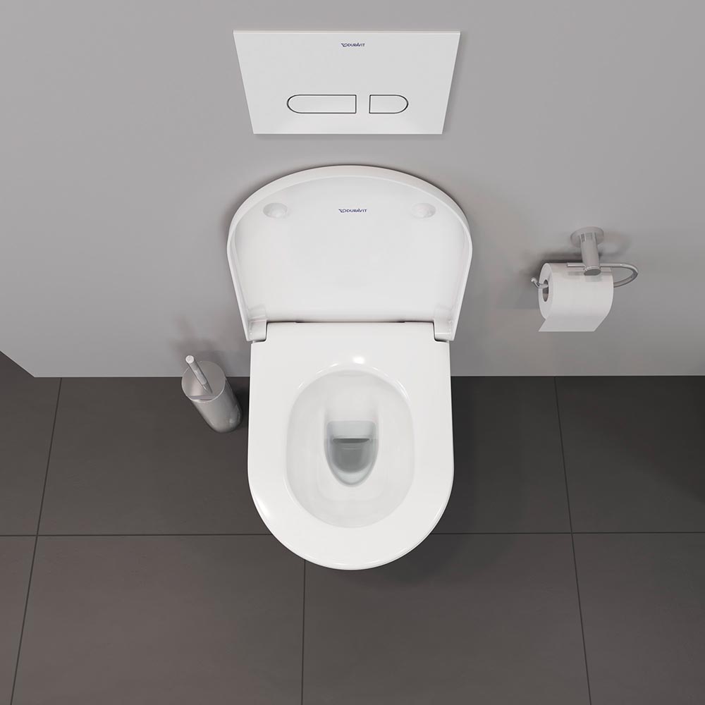 Vas WC Duravit 2587090000, D-Neo, montaj suspendat, tip clatire jet de apa, tip evacuare orizontala, alb [12]