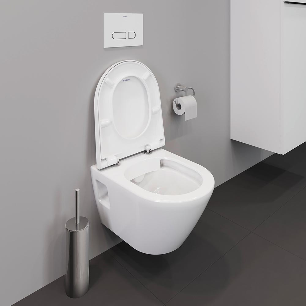 Vas WC Duravit 2587090000, D-Neo, montaj suspendat, tip clatire jet de apa, tip evacuare orizontala, alb [13]