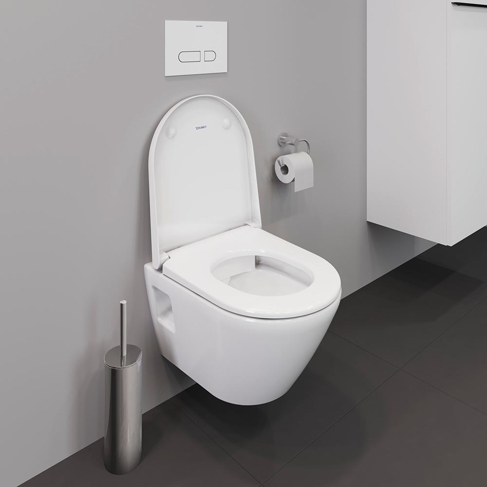 Vas WC Duravit 2587090000, D-Neo, montaj suspendat, tip clatire jet de apa, tip evacuare orizontala, alb [14]