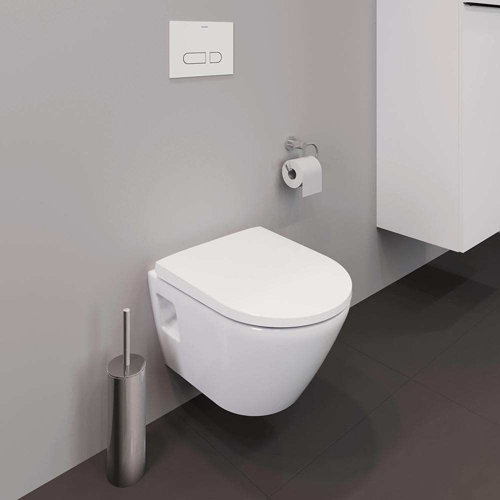 Vas WC Duravit 2587090000, D-Neo, montaj suspendat, tip clatire jet de apa, tip evacuare orizontala, alb [9]