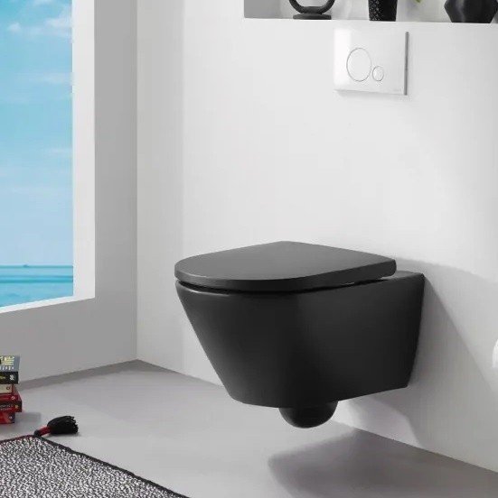 Vas WC Duravit 2577098900, D-Neo, montaj suspendat, tip clatire jet de apa, tip evacuare orizontala, antracit [6]