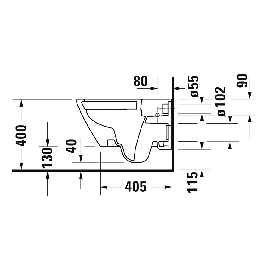 Vas WC Duravit 2577098900, D-Neo, montaj suspendat, tip clatire jet de apa, tip evacuare orizontala, antracit [10]