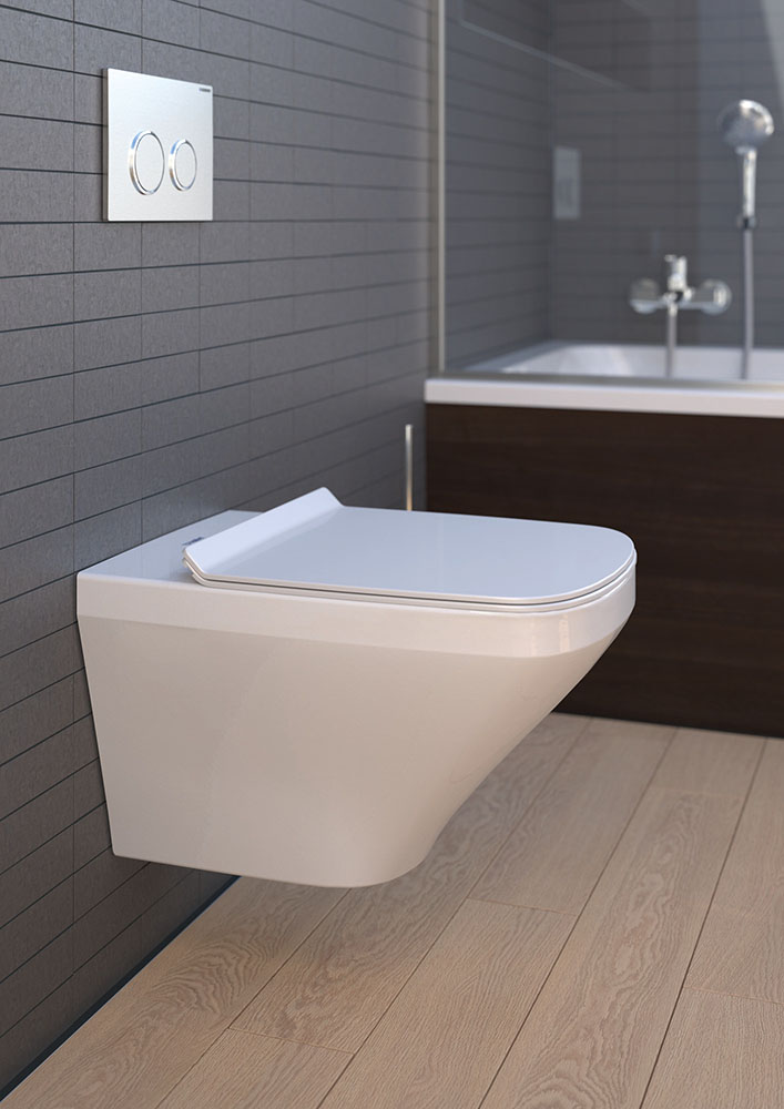 Set vas WC Duravit 45520900A1, DuraStyle, montaj suspendat, tip clatire jet de apa, tip evacuare orizontala, alb [2]