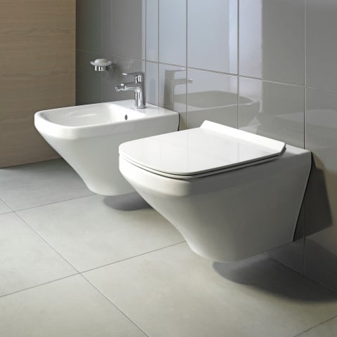 Set vas WC Duravit 45520900A1, DuraStyle, montaj suspendat, tip clatire jet de apa, tip evacuare orizontala, alb [6]