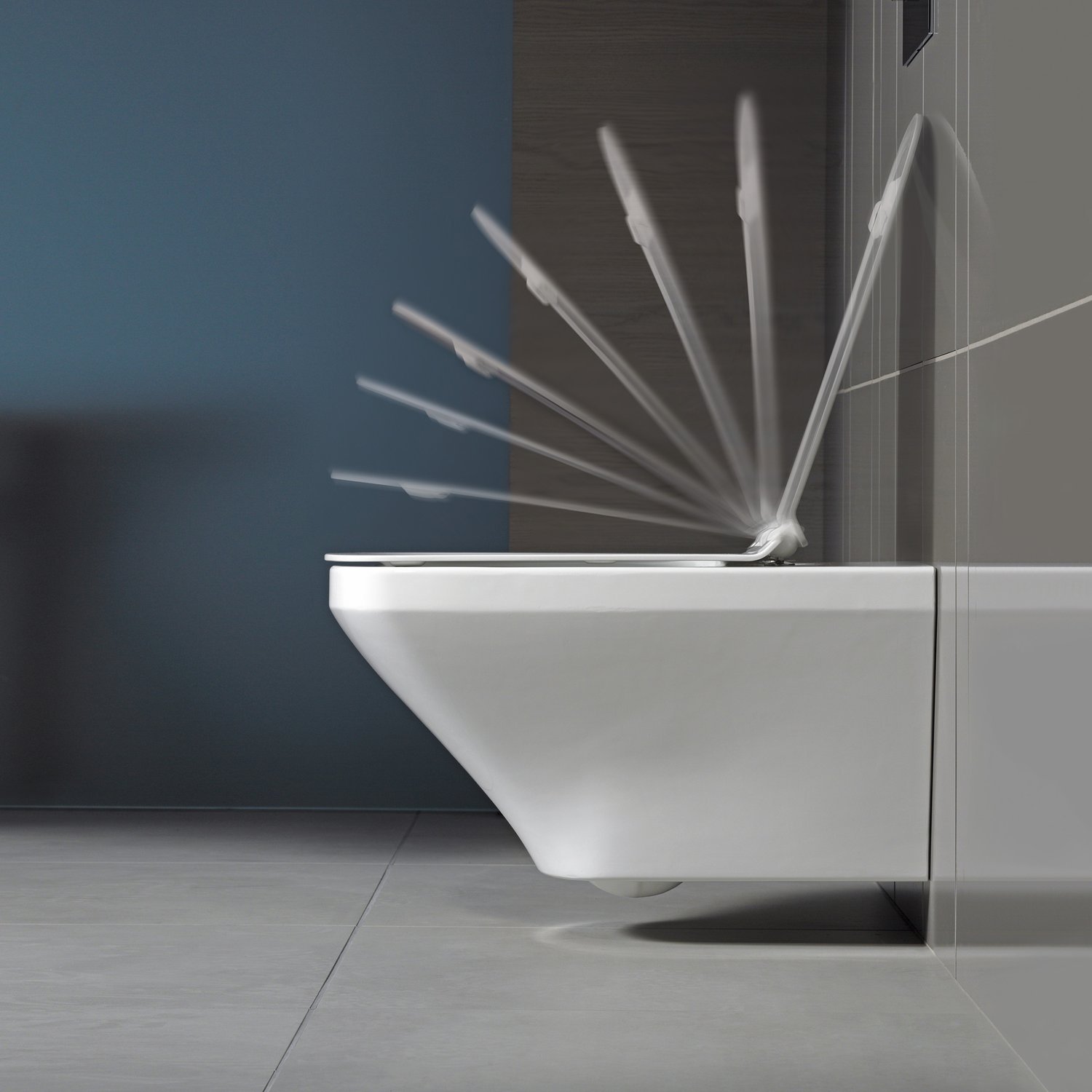 Set vas WC Duravit 45520900A1, DuraStyle, montaj suspendat, tip clatire jet de apa, tip evacuare orizontala, alb [7]