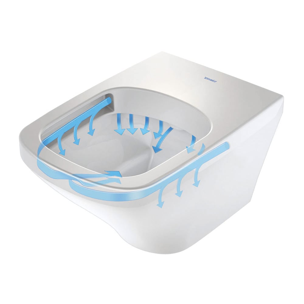 Set vas WC Duravit 45510900A1, DuraStyle, montaj suspendat, tip clatire jet de apa, tip evacuare orizontala, alb [8]