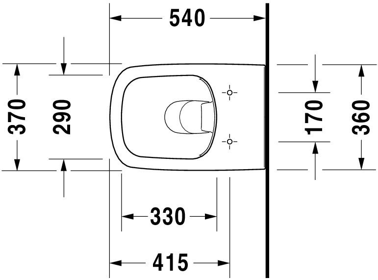 Set vas WC Duravit 45510900A1, DuraStyle, montaj suspendat, tip clatire jet de apa, tip evacuare orizontala, alb [13]