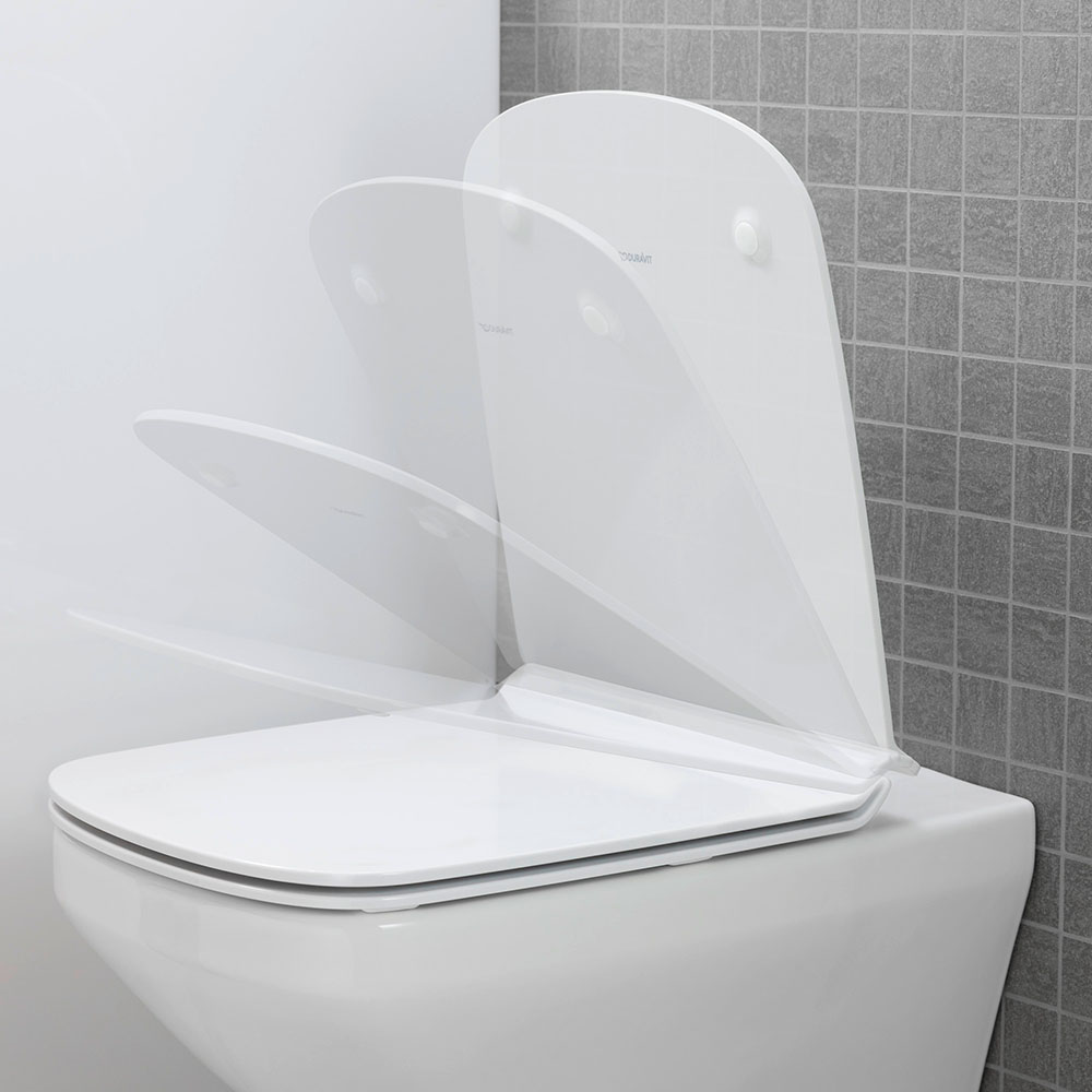 Set vas WC Duravit 45710900A1, DuraStyle, montaj suspendat, tip clatire jet de apa, tip evacuare orizontala, alb [6]