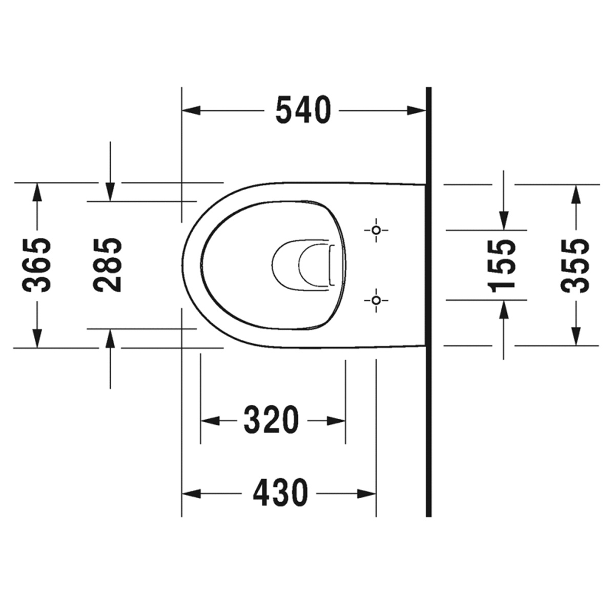 Vas WC Duravit 45620900A1, DuraStyle, montaj suspendat, tip clatire jet de apa, tip evacuare orizontala, alb [18]