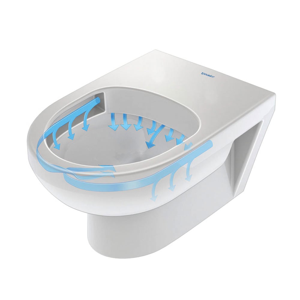 Vas WC Duravit 45620900A1, DuraStyle, montaj suspendat, tip clatire jet de apa, tip evacuare orizontala, alb [16]