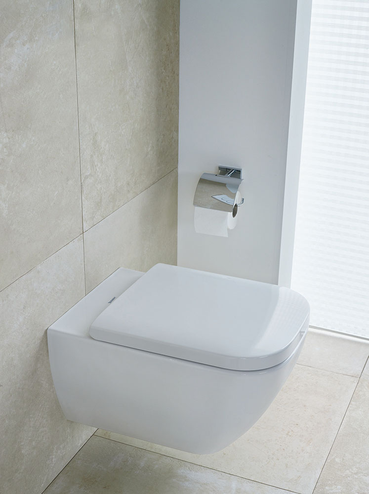 Vas WC Duravit 2221090000, Happy D.2, montaj suspendat, tip clatire jet de apa, tip evacuare orizontala, alb [4]
