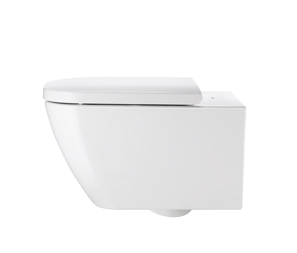 Vas WC Duravit 2221090000, Happy D.2, montaj suspendat, tip clatire jet de apa, tip evacuare orizontala, alb [1]