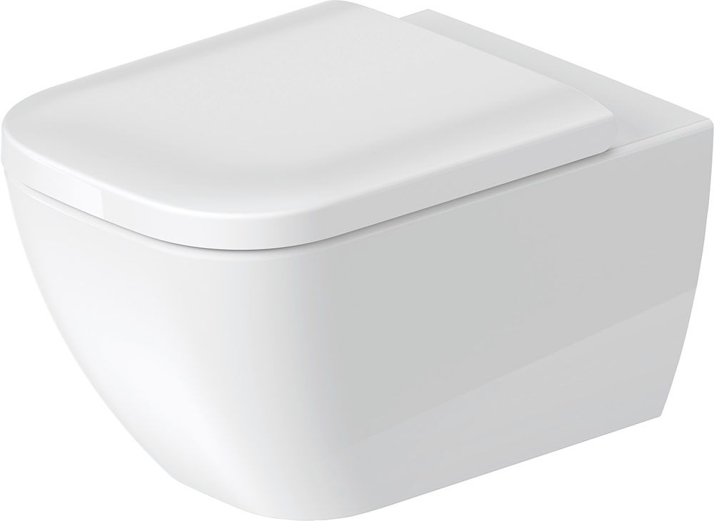 Vas WC Duravit 2222090000, Happy D.2, montaj suspendat, tip clatire jet de apa, tip evacuare orizontala, alb [2]