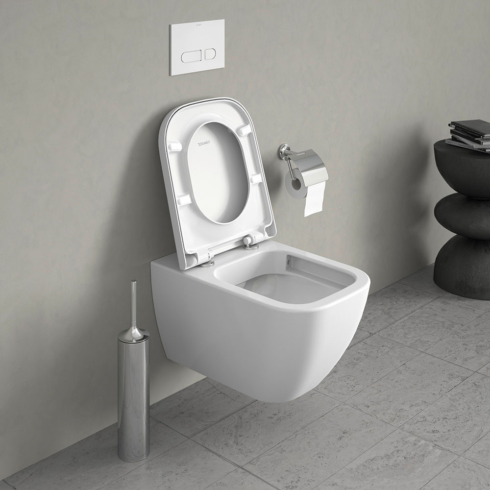 Vas WC Duravit 2222090000, Happy D.2, montaj suspendat, tip clatire jet de apa, tip evacuare orizontala, alb [8]
