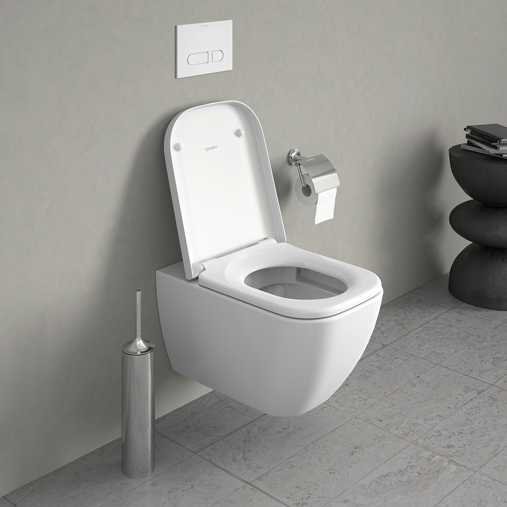 Vas WC Duravit 2222090000, Happy D.2, montaj suspendat, tip clatire jet de apa, tip evacuare orizontala, alb [9]