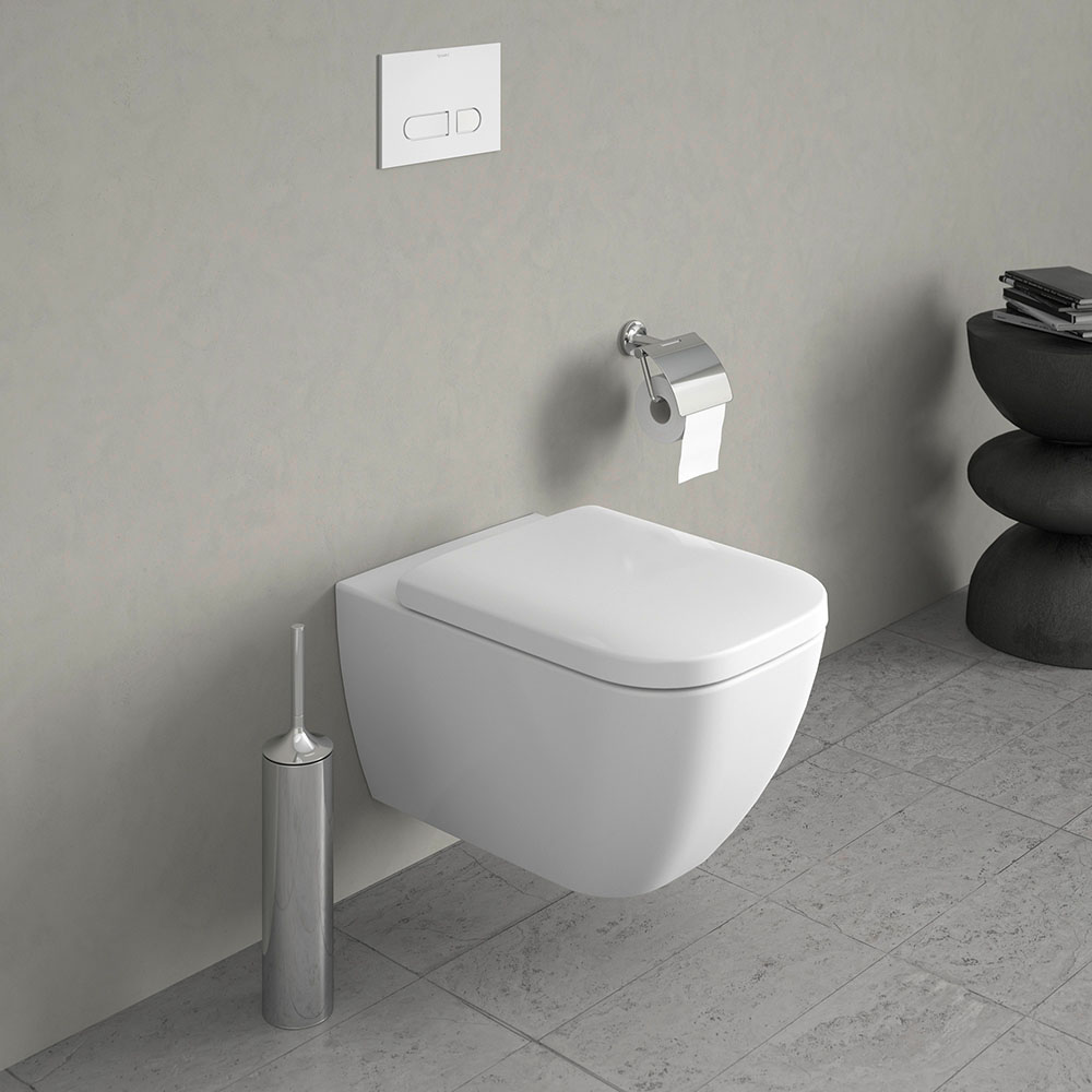 Vas WC Duravit 2222090000, Happy D.2, montaj suspendat, tip clatire jet de apa, tip evacuare orizontala, alb [10]