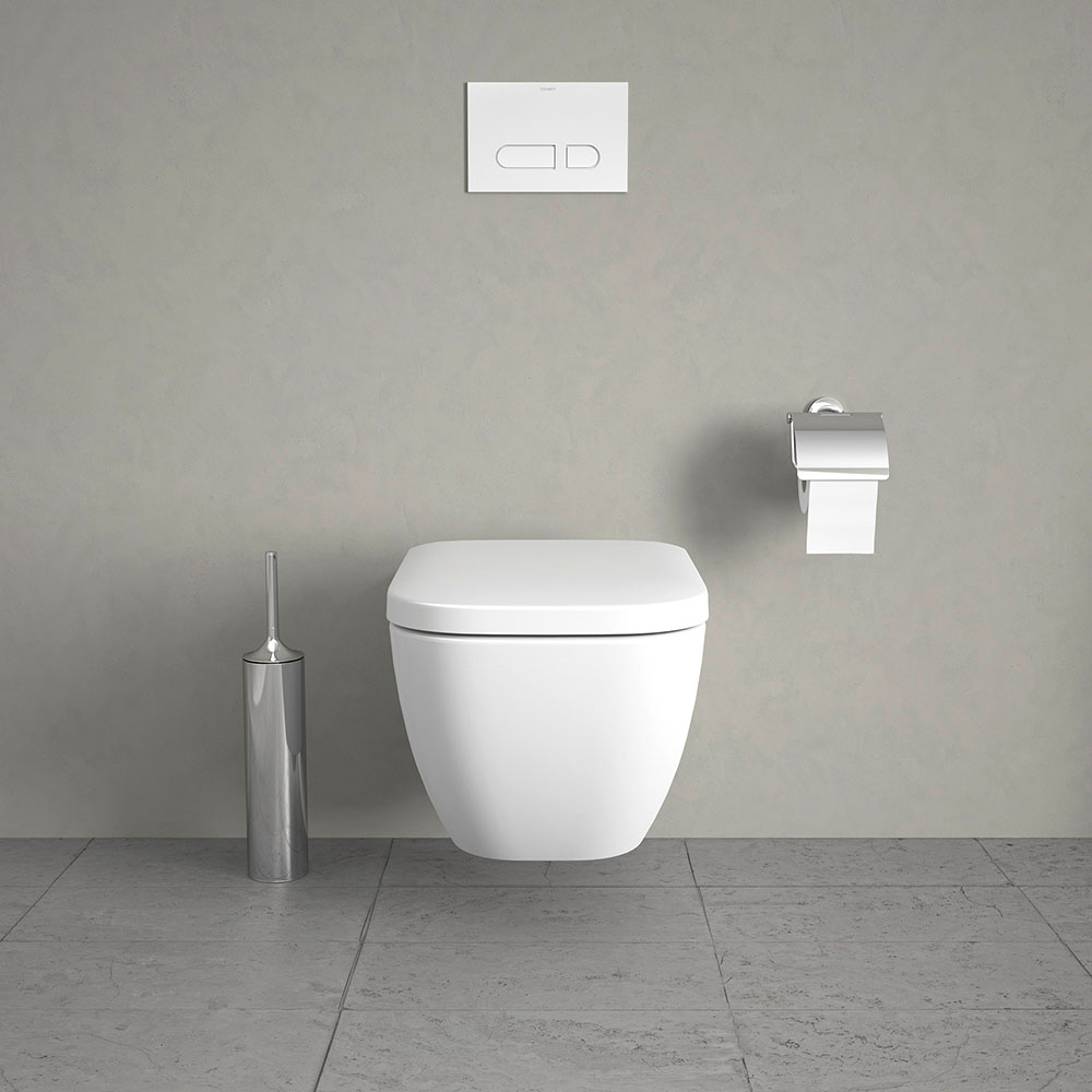 Vas WC Duravit 2222090000, Happy D.2, montaj suspendat, tip clatire jet de apa, tip evacuare orizontala, alb [11]