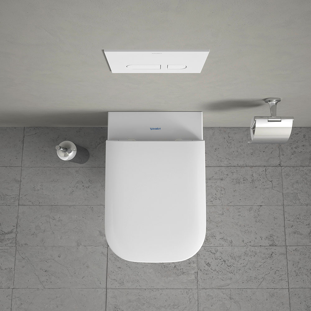 Vas WC Duravit 2222090000, Happy D.2, montaj suspendat, tip clatire jet de apa, tip evacuare orizontala, alb [7]