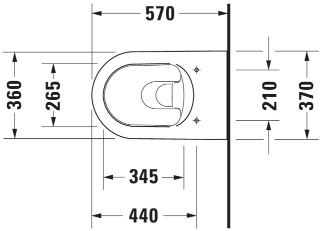 Vas WC Duravit 2528090000, Me by Starck, montaj suspendat, tip clatire jet de apa, tip evacuare orizontala, alb [15]