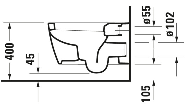 Vas WC Duravit 2528090000, Me by Starck, montaj suspendat, tip clatire jet de apa, tip evacuare orizontala, alb [16]