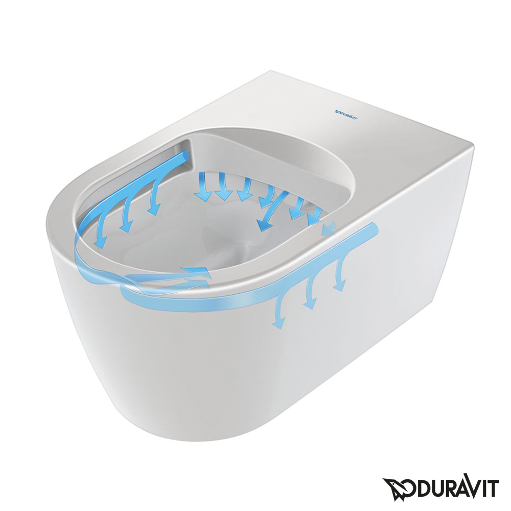 Set vas WC Duravit 45290900A1, Me by Starck, montaj suspendat, zona montaj interior, tip clatire jet de apa, alb [8]