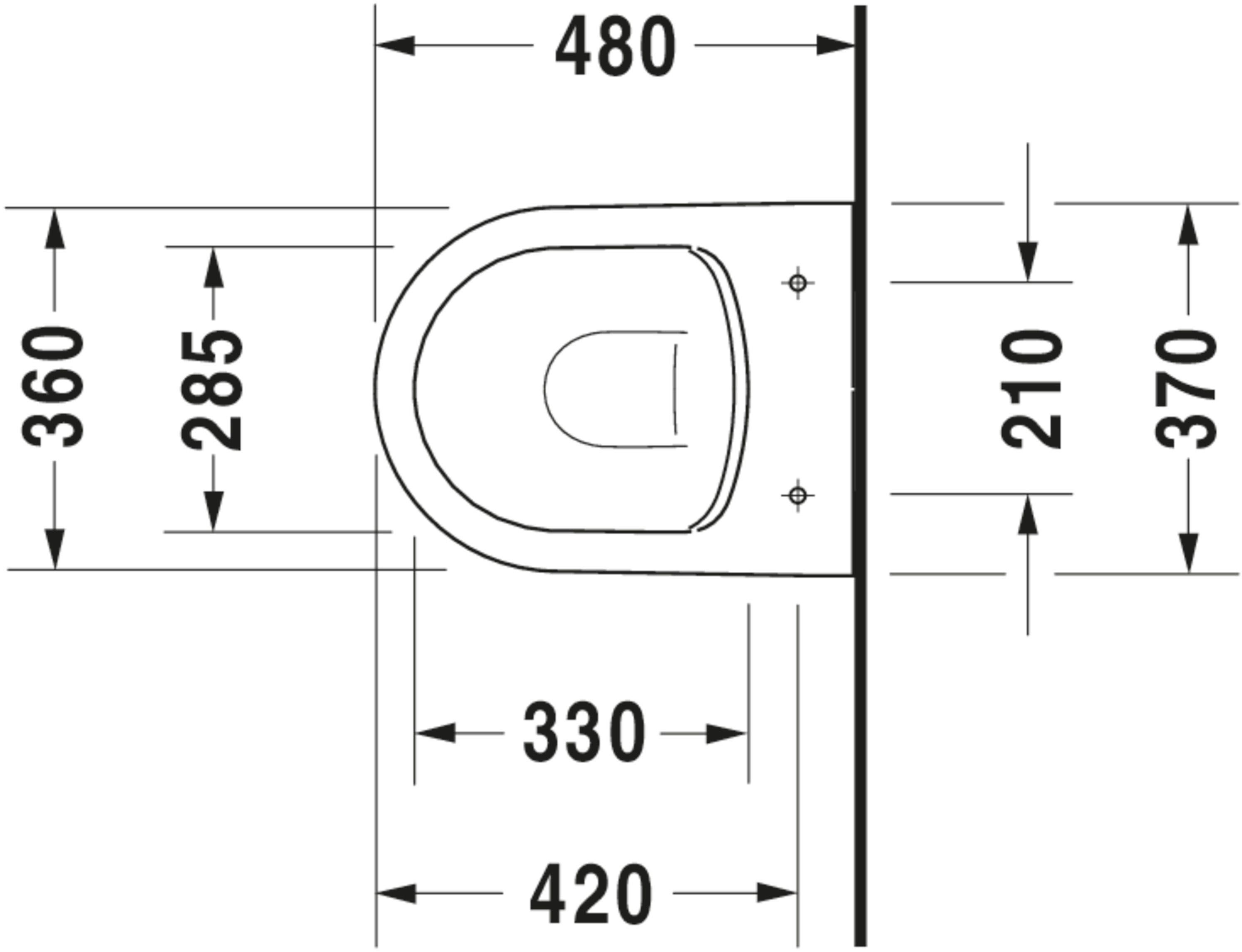 Vas WC Duravit 2530090000, Me by Starck, montaj suspendat, zona montaj interior, tip clatire jet de apa, alb [15]